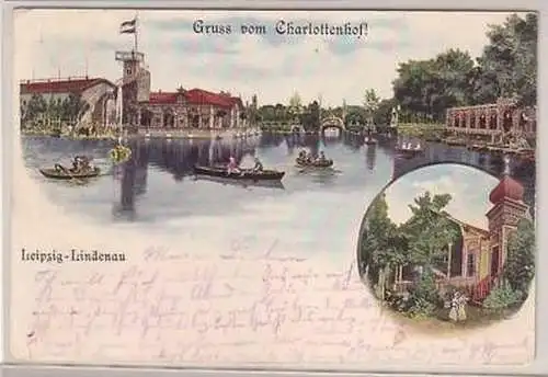 30/79 Ak Litho Charlottenhof Leipzig-Lindenau 1900