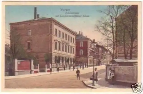 25227 Ak Wurzen Schrotstrasse mit landw. Schule um 1908