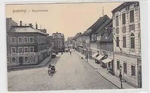 39975 Ak Radeberg Hauptstrasse mit Geschäften 1910