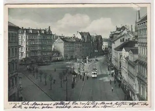 10/66 Ak Leipzig Lindenauer Markt 1940