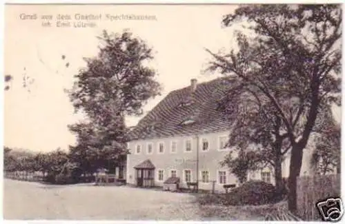 27956 Ak Gruß aus dem Gasthof Spechtshausen 1914