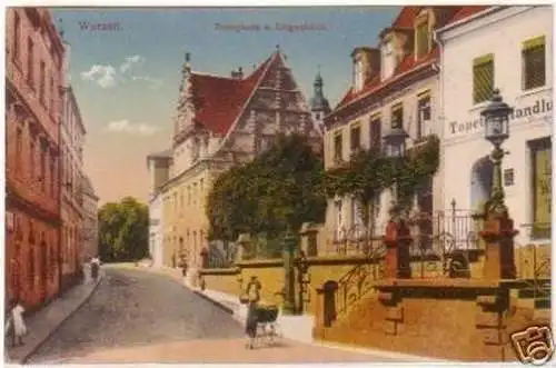 24976 AK Wurzen Domgasse u. Liegenbank 1927