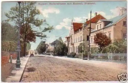 24671 Ak Sigmar Hoferstrasse m. Kaiserl. Postamt um1910