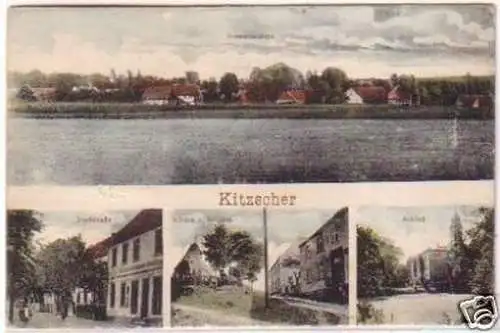 23908 Mehrbild-Ak Kitzscher Dorfstraße usw. 1921