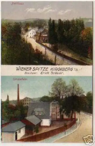 02727 Ak Kirchberg in Sa. Ballhaus Wiener Spitze 1927