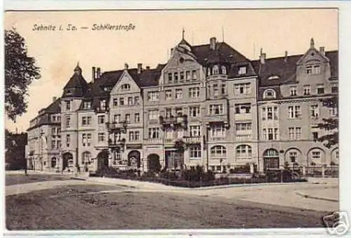 02992 Ak Sebnitz in Sachsen Schillerstrasse 1929