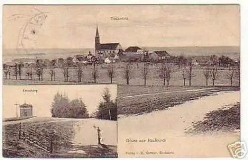 03016 Ak Gruß aus Hochkirch Totalansicht, Kreuzberg 1910