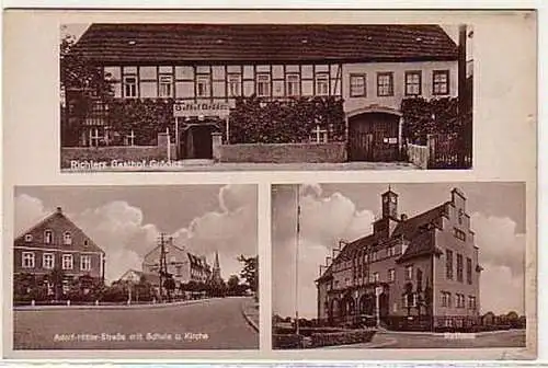 04623 Ak Gröditz Gasthof Richter usw. um 1920