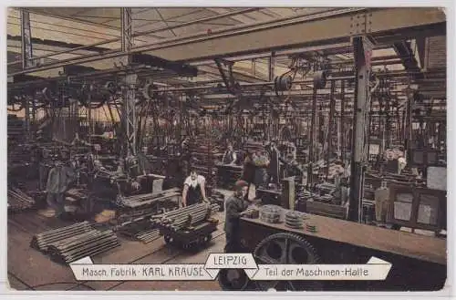 86666 AK Leipzig - Maschinenfabrik Karl Krause, Teil der Maschinen-Halle 1915