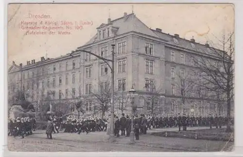 91565 AK Dresden - Kaserne des Königl. Sächs. I. Leib Grenadier-Regiment No. 100