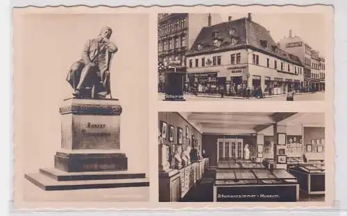 90654 AK Zwickau Sa - Schumanndenkmal, Schumannhaus & Schumannzimmer-Museum