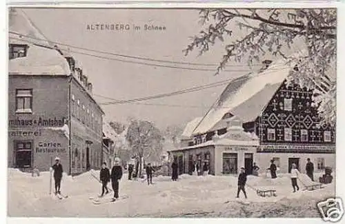 33103 Ak Altenberg im Schnee Amtshof 1908