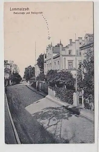 34889 Ak Lommatzsch Amtsstraße und Amtsgericht 1920