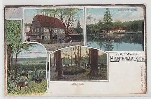 64342 Mehrbild Ak Gruß aus dem "Eisenhammer" bei Düben 1913