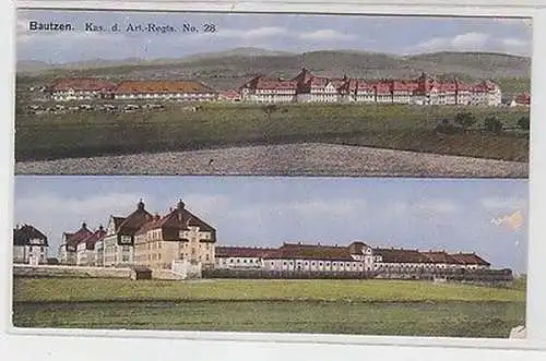 64658 Mehrbild Ak Bautzen Kaserne des Artillerie Regiments Nr.28, 1916