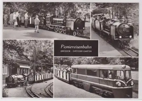 96027 Mehrbild Ak Dresden Pioniereisenbahn Großer Garten 1967