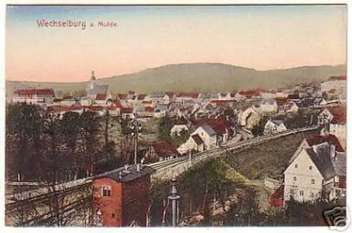 14825 Ak Wechselburg a. Mulde Totalansicht um 1910