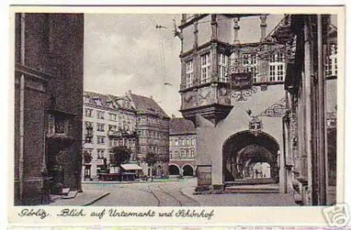 14823 Ak Görlitz Blick auf Untermarkt und Schönhof