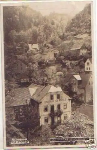 13322 Foto Ak Schmilka Gasthof zur Mühle 1925