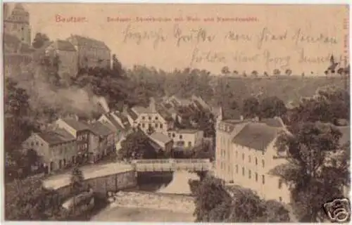 13681 Ak Bautzen Seidauer Spreebrücke 1903