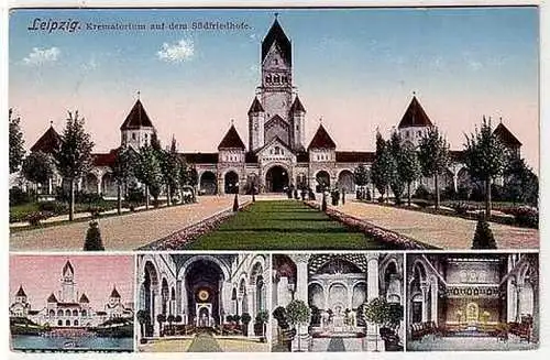 41678 Ak Leipzig Krematorium auf dem Südfriedhof um1910