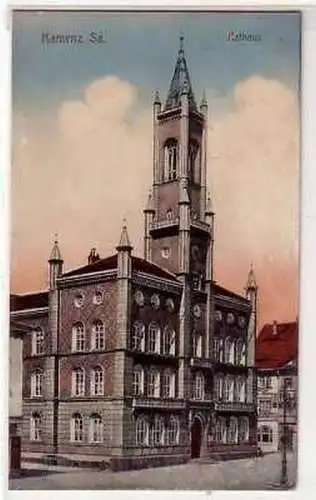 41672 Ak Kamenz Sa. Rathaus 1916