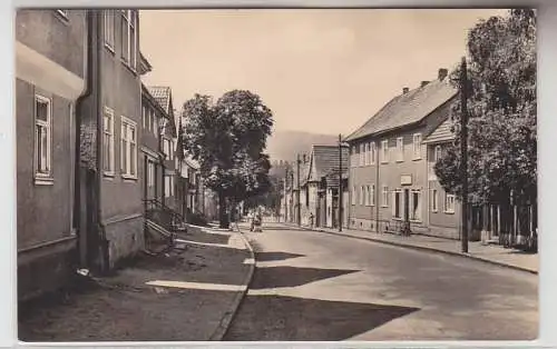 71476 Foto Ak Crawinkel (Thür.) Karl-Marx-Straße mit Blick zum Kienberg 1962