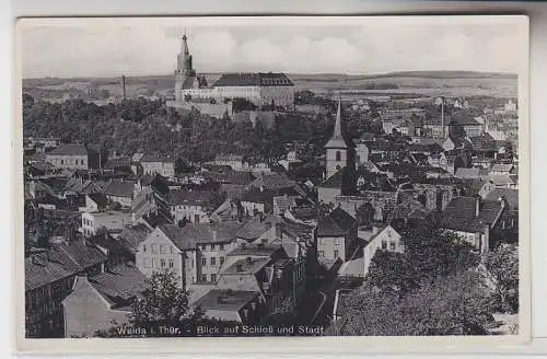 71286 Ak Weida in Thüringen Blick auf Schloß und Stadt 1936