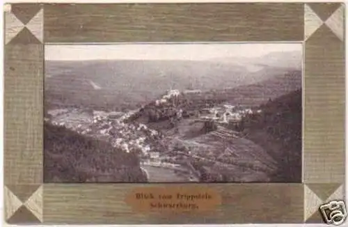 06670 Ak Schwarzburg Blick vom Trippstein 1911