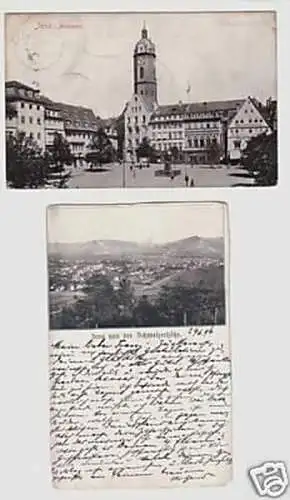 21854/2 Ak Jena Marktplatz usw. um 1910