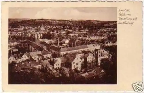 00928 Ak Arnstatdt Blick vom Wasserturm auf d. Alteburg