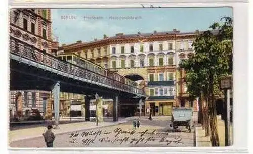 53974 Ak Berlin Hochbahn Hausdurchbruch 1912