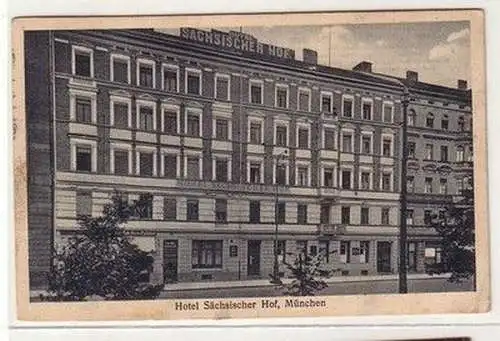 59646 Ak München Hotel "Sächsischer Hof" 1926