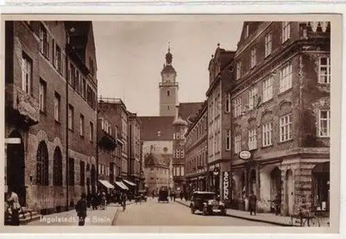 60125 Ak Ingolstadt am Stein mit Geschäften und Verkehr 1932