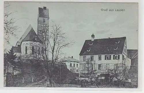 55263 Ak Gruß aus Lauben Ortsansicht 1918