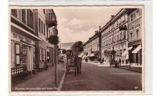 32981 Ak Murnau Hauptstraße mit Hotel Post 1935