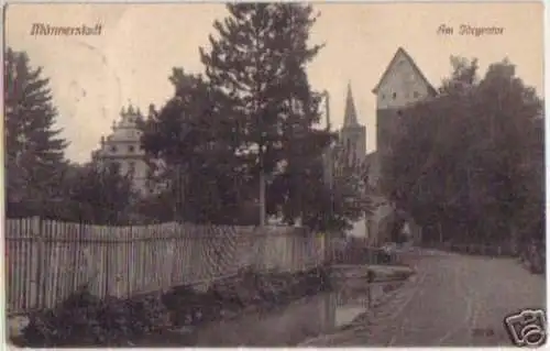 12183 Ak Münnerstadt am Jörgentor um 1920