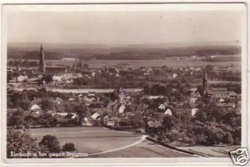 24391 Ak Simbach am Inn gegen Braunau um 1930