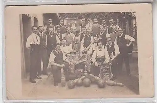 25093 Foto Ak Bad Kissingen Kegelklub Wenn..? Saison 1913