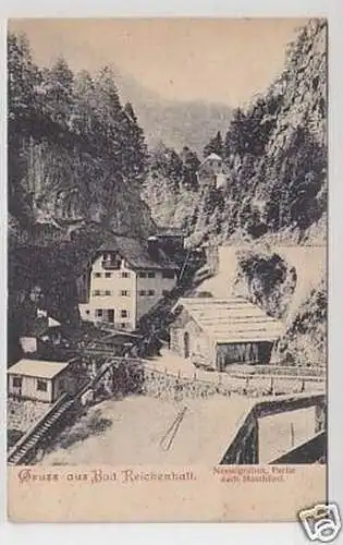 16814 Ak Gruss aus Bad Reichenhall Nesselgraben 1910