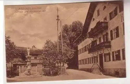 13212 Ak Bad Heilbrunn Kurhaus und Marienbrunnen um 1925