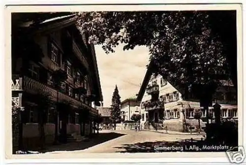 24855 Ak Simmerberg im Allgäu Marktplatz 1935