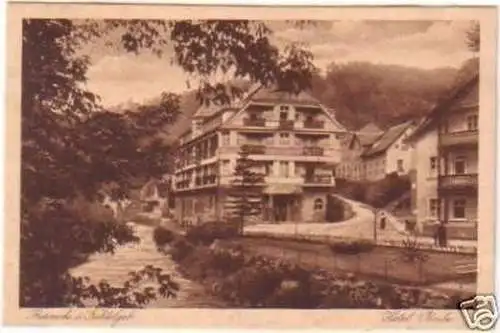 23828 Ak Berneck im Fichtelgebirge Hotel Bube 1926