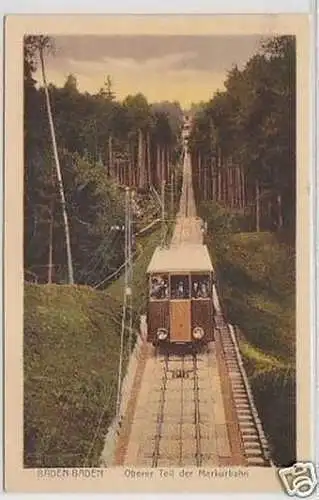 05759 Ak Baden-Baden Oberer Teil der Merkurbahn um 1920