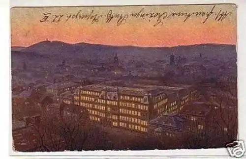 31862 Feldpost Ak Blick auf Stuttgart Abends 1915