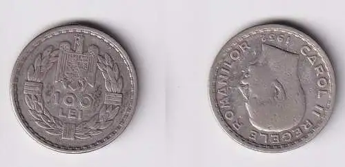 100 Lei Silber Münze Rumänien 1932 ss+ (119506