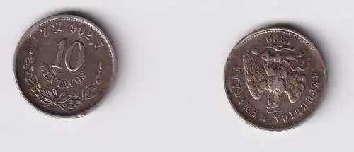 10 Centavos Silber Münze Mexiko 1890 ss (118861)