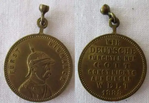 Bronze Medaille Fürst Bismarck 1888 "Wir Deutschen fürchten Gott..." (153489)