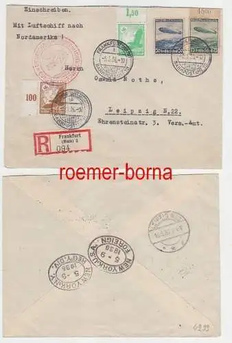 79629 Zeppelin Einschreiben Brief Europa Nordamerika 05.05.1936