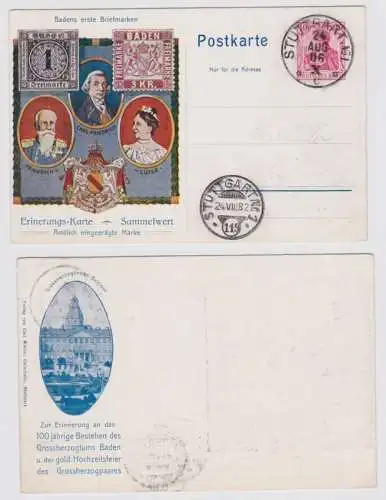 91339 DR Privatganzsache PP32/ C4 Badens erste Briefmarke - goldene Hochzeit 190